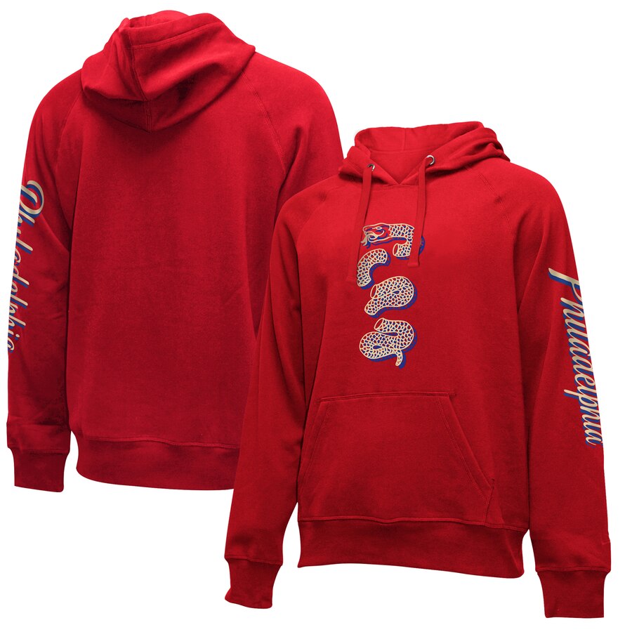 NBA Philadelphia 76ers New Era 201920 City Edition Pullover Hoodie Red->philadelphia 76ers->NBA Jersey